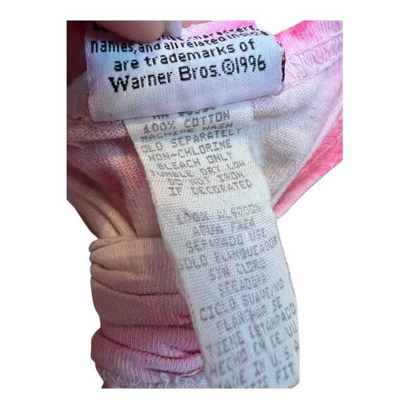 90s Vintage Retro Tie Dye Tweety Bird Grunge Tank Top Distressed Thrashed OS - Picture 5 of 6